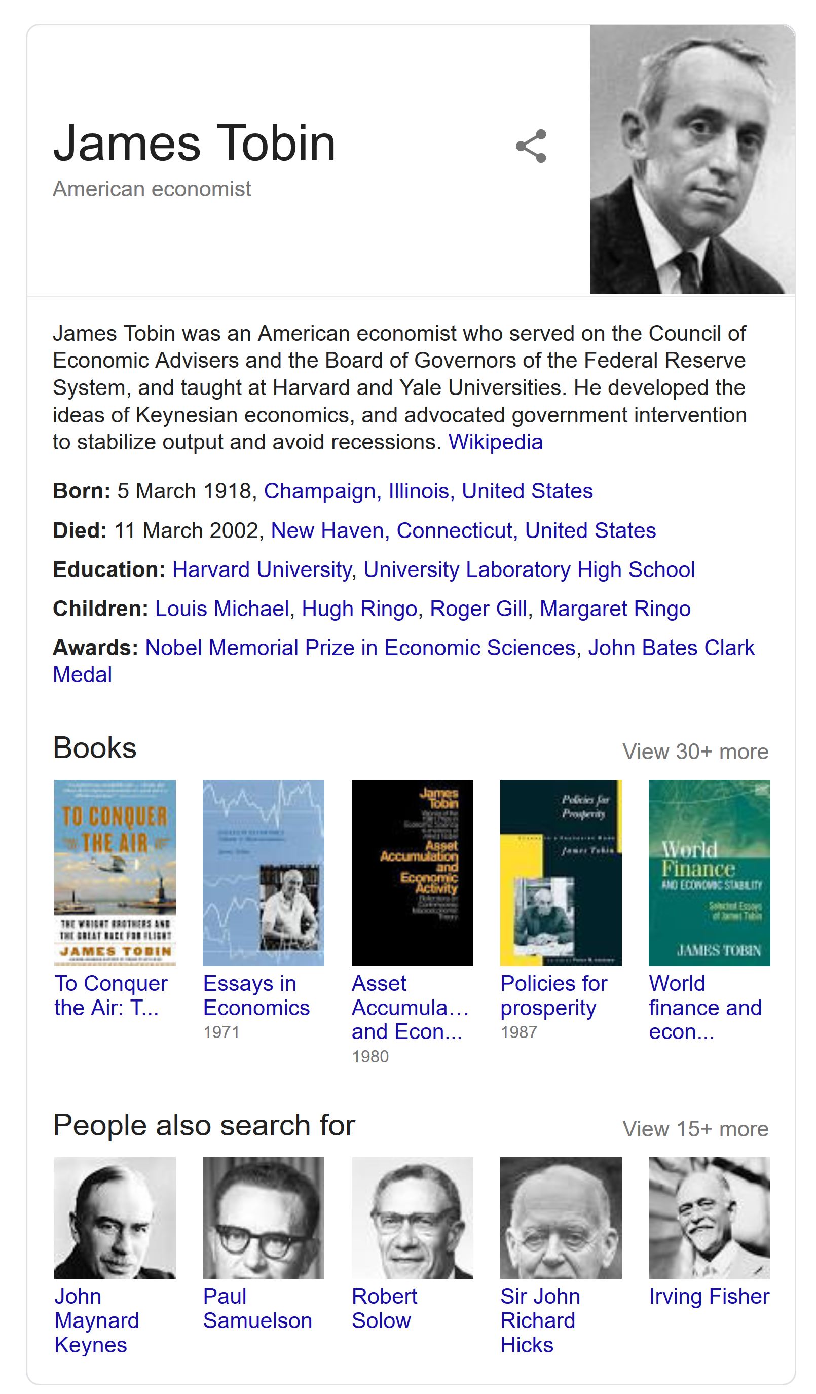 James Tobin Debt